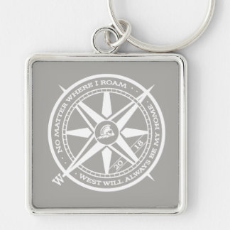 Keychain Fyrkantig Silverfärgad Nyckelring