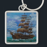 Keychain Fyrkantig Silverfärgad Nyckelring<br><div class="desc">Accessories > Keychains & Lanyards</div>