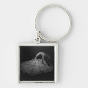 keychain fyrkantig silverfärgad nyckelring
