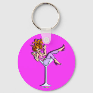 Keychain - Girl in a Martini, Lil'Red Nyckelring