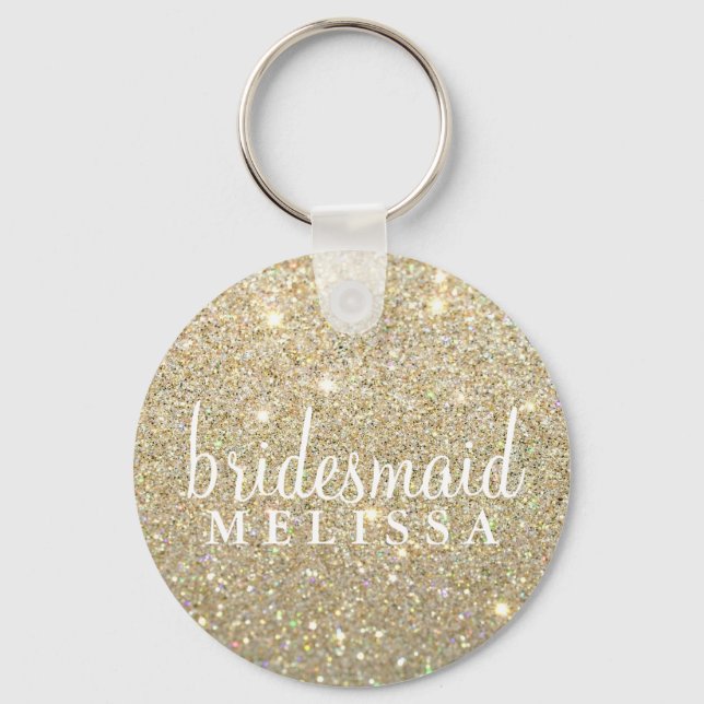 Keychain Glitter Bridesmaid Nyckelring (Framsida)