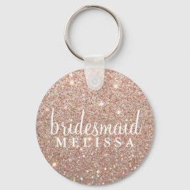 Keychain Glitter Bridesmaid - Ro Guld Nyckelring