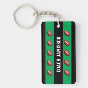 Keychain, grönt & svart, för nyckelring