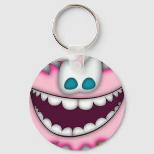 Keychain humoristiska rosor, luddig tecknadvarelse nyckelring