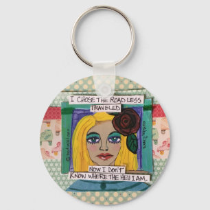 Keychain-I valde vägen som restes mindre Nyckelring
