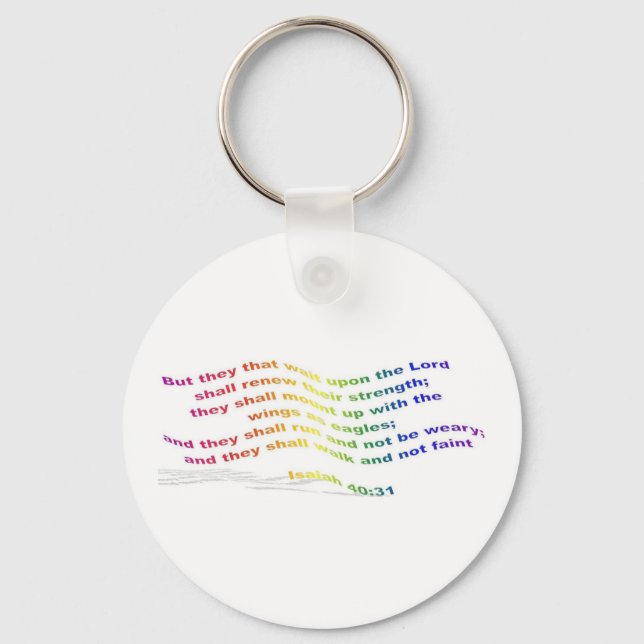 Keychain: Isaiah 40:31 Nyckelring (Framsida)
