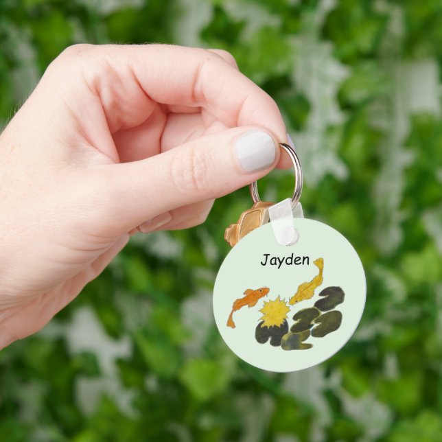 Keychain - Koi and Lily Pads Nyckelring (Hand)