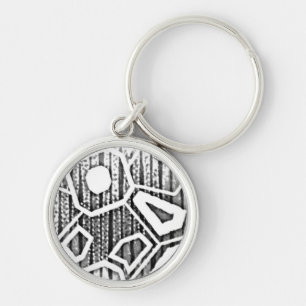Keychain Lanyard Rund Silverfärgad Nyckelring