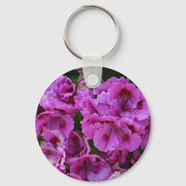 Keychain, "Lila Azalea Blommars" Nyckelring (Framsida)