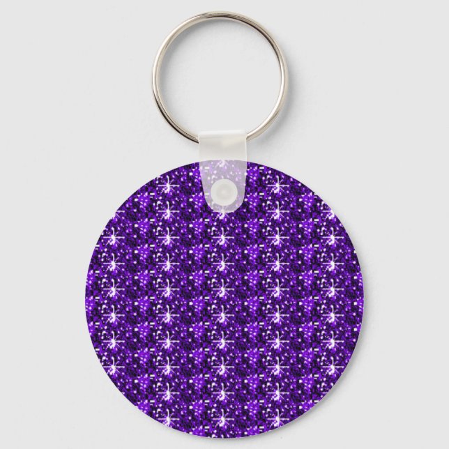 Keychain Lila Glitter Nyckelring (Framsida)
