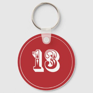 Keychain lyckliga 13 nyckelring