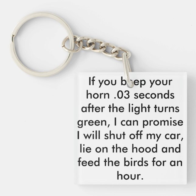 Keychain "mata för fåglarna" (Framsidan)