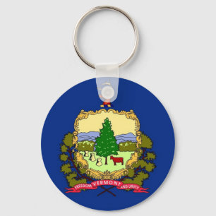 Keychain med den statliga flagga av Vermont Nyckelring