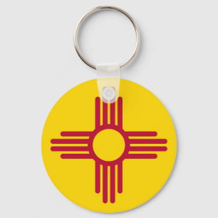 Keychain med flagga av nytt - statliga mexico nyckelring