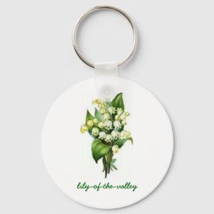 Keychain med liljekonvaljdesign nyckelring