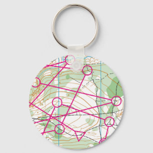Keychain - orienteringen jagar nyckelring