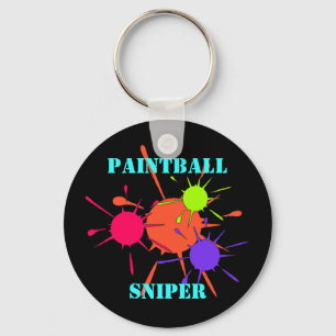 KEYCHAIN-PAINTBALLPRICKSKYTTEN ALLT SLUT MÅLAR IN NYCKELRING