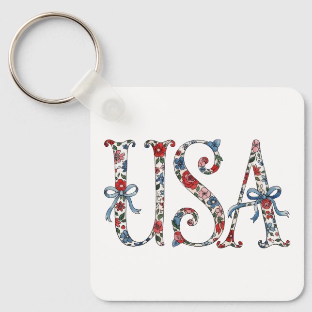   Keychain Patriotic US 250th Anniversary Keychain Nyckelring (Framsida)