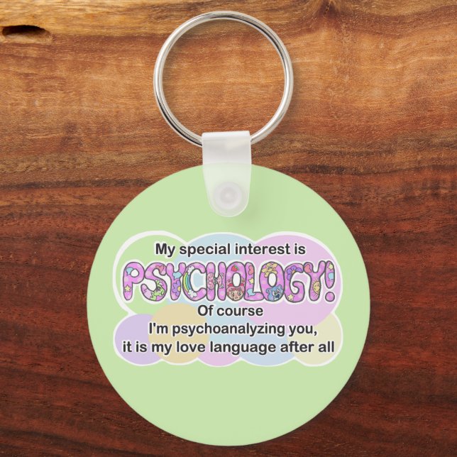 Keychain Psychology Love Language (ADHD, Autistic) Nyckelring (Baksida)