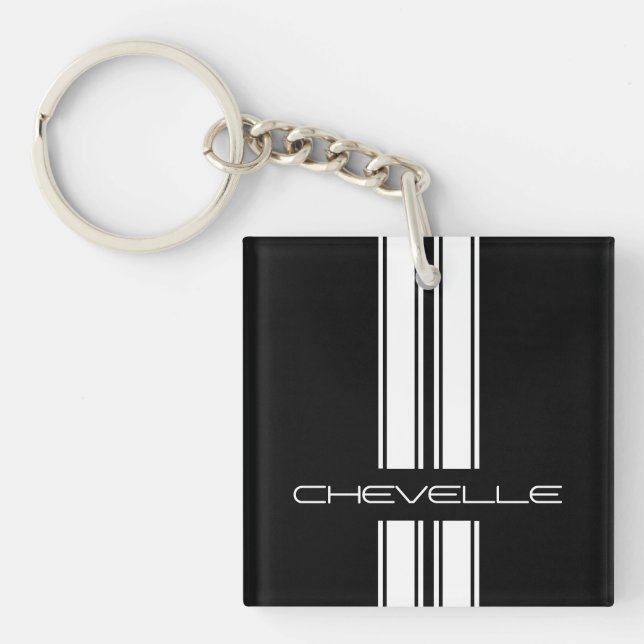 Keychain - randar Chevelle - svart-/vitDuo (Framsidan)