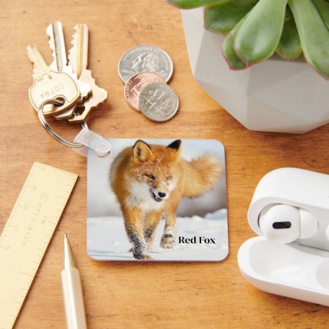 Keychain-Red Fox Nyckelring (Skrivbord)