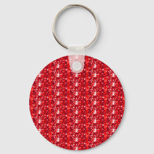Keychain Red Glitter Nyckelring