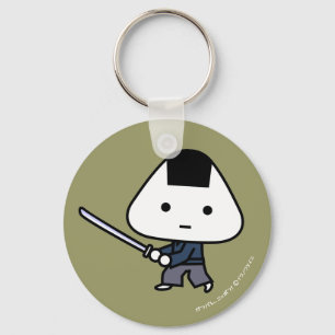 Keychain - RiceBall Samurai - GoldBack Nyckelring