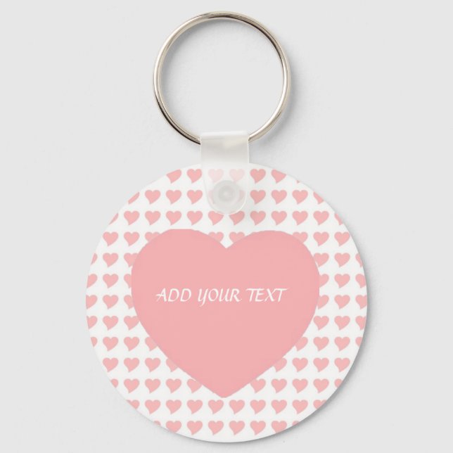 Keychain Rosa Heart Valentine Gift ZIZAGO Nyckelring (Framsida)