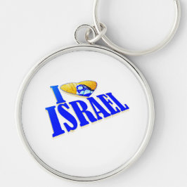 Keychain Rund Silverfärgad Nyckelring