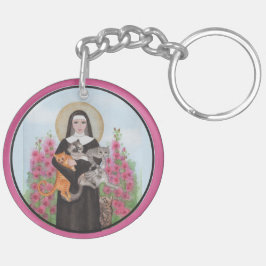 Keychain Sanktt Gertrude beskyddareSt. av katter