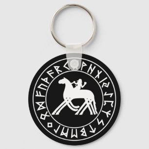 Keychain Sleipnir skyddar på Blk Nyckelring