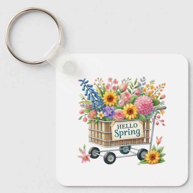 Keychain-Spring Floral Keychain Nyckelring (Framsida)