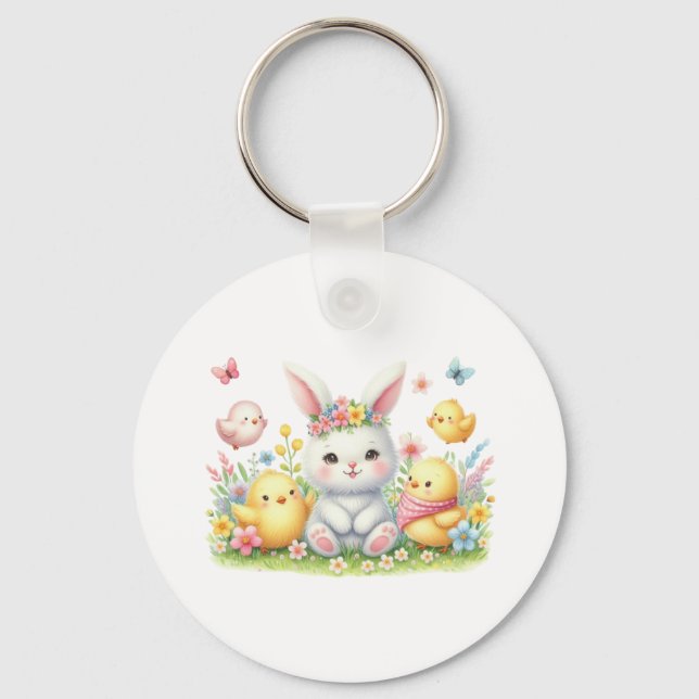 Keychain-Spring Floral Keychain Nyckelring (Framsida)