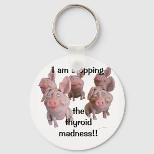 Keychain--STOPPA THYROIDNOJAN! Nyckelring