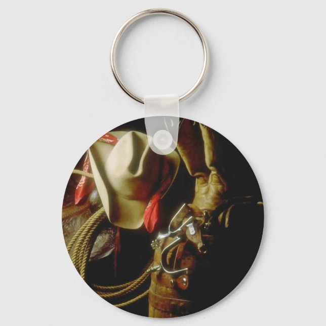 KEYCHAIN Sunshine Sunlight Western Cowboy Rodeo Nyckelring (Framsida)