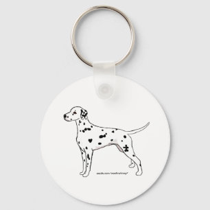 Keychain -- Svart Dalmatian Nyckelring