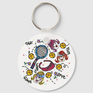 Keychain - tennisflickor nyckelring