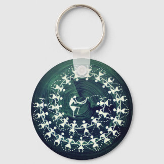 Keychain Warli art Medha Karandikar Nyckelring