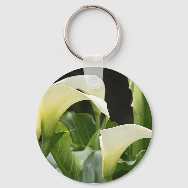 Keychain, "White Calla Lillies # 3159" Nyckelring (Framsida)