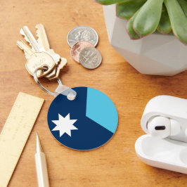 Keychain with Flag of Minnesota, USA Nyckelring