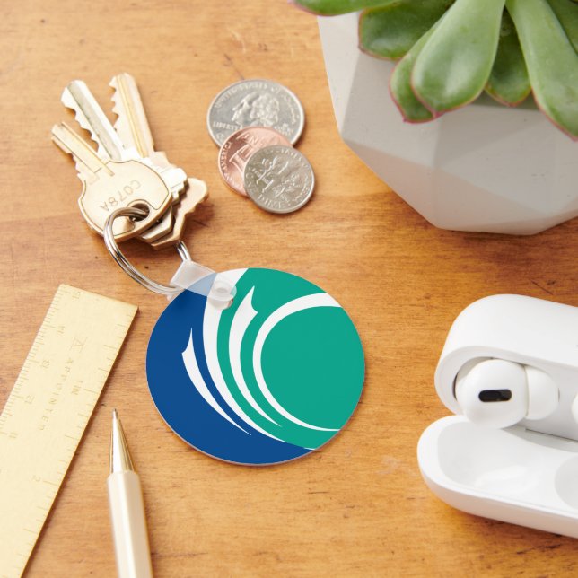 Keychain with Flag of Ottawa, Canada Nyckelring (Skrivbord)