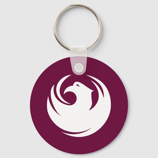 Keychain with Flag of Phoenix City, Arizona Nyckelring (Framsida)