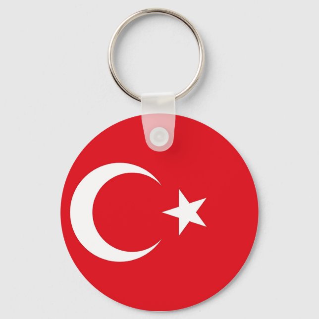 Keychain with Flag of Turkey Nyckelring (Framsida)