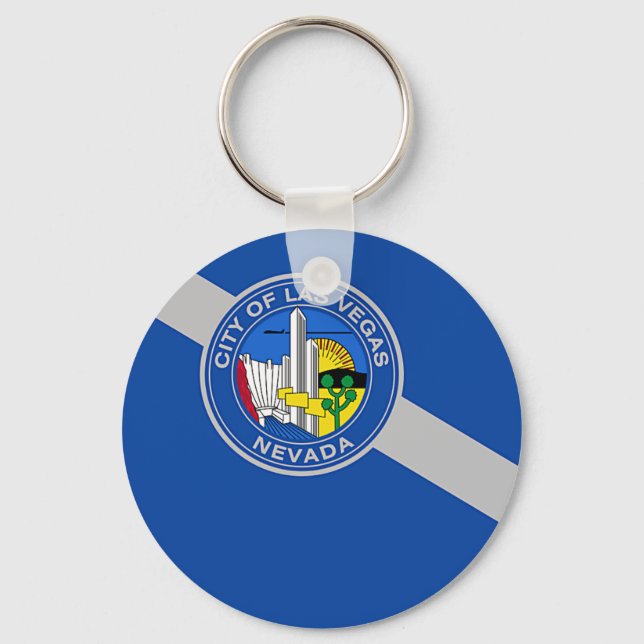 Keychain with Flagga of Las Vegas City, USA Nyckelring (Framsida)