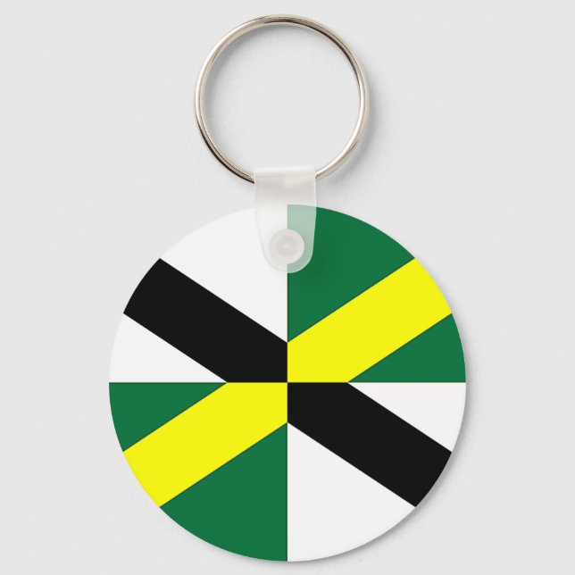 Keychain with Flagga of Monterey, Kalifornien Nyckelring (Framsida)