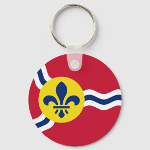 Keychain with Flagga of St. Louis, Missouri Nyckelring