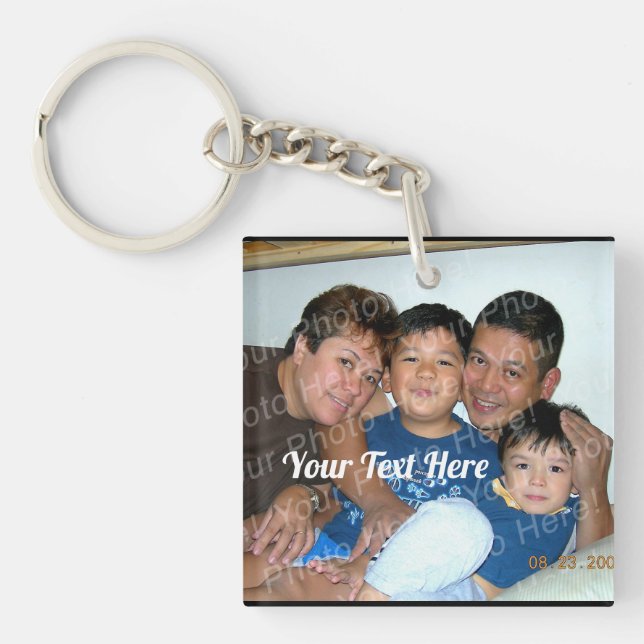 Keychains för beställnings- bild för familj lägg (Framsidan)