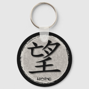 Keychains hårdnar det kinesiska symbolet för hop nyckelring