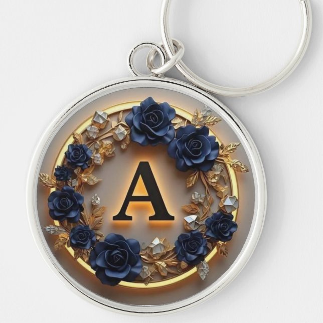 Keychains & Lanyards Rund Silverfärgad Nyckelring (Framsidan)