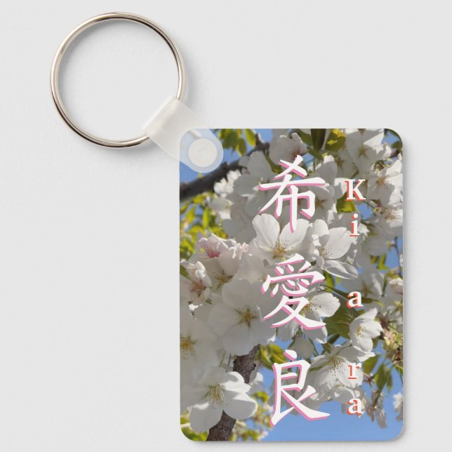 KeyHolder【Kiara】Your name in Japanese Kanji Nyckelring (Framsida)